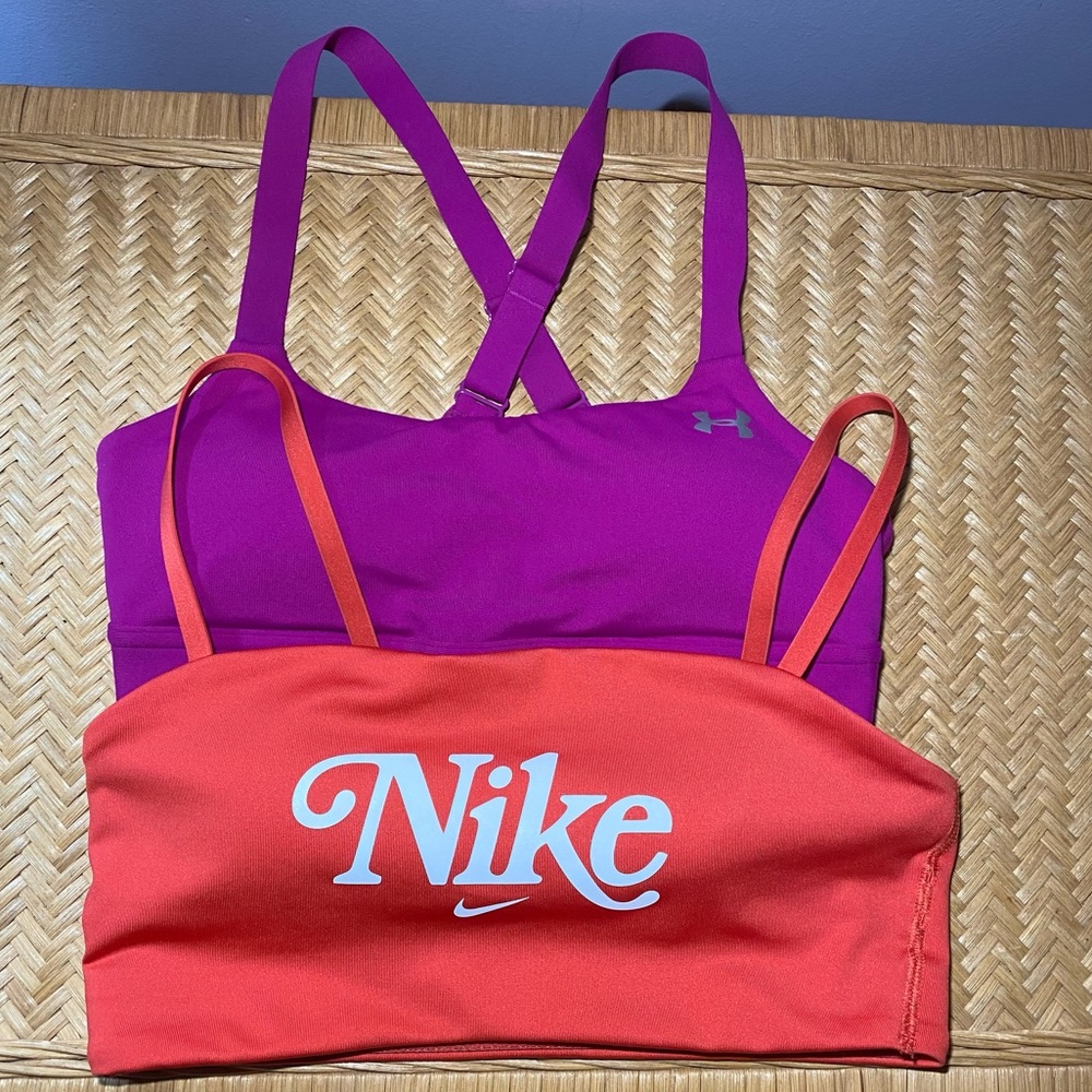 Lot of (2) Sports Bras Nike & Under Armour